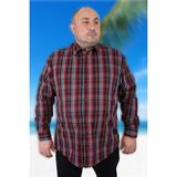 Starbattal 23373 Bordo Büyük Beden Erkek Gömlek