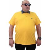 Starbattal 23420 Sarı Kısa Kol Polo Yaka Tişört Büyük Beden Erkek Regular Fit - 4XL
