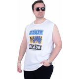Starbattal 26126 Miami Beach Beyaz Kolsuz Erkek T-shirt