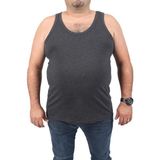Starbattal Büyük Beden Erkek Atlet %100 Pamuk 2li Antrasit Renkli Rahat Kesim - 5XL