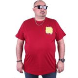 Starbattal Büyük Beden Erkek Baskılı Tişört Outside 23137 Bordo10 - 5XL