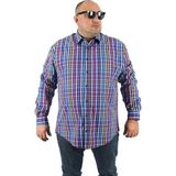 Starbattal Büyük Beden Erkek Piqquare Gömlek Uzun Kol Regular Fit Günlük Stil - 3XL - Beyaz