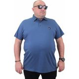 Starbattal Büyük Beden Polo Yaka Tişört 23420 Indigo Kısa Kol Erkek Regular Fit Pamuk - İndigo - 3XL