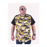 Starbattal Büyük Beden Shoulder Line Camouflage Erkek Tişört 23147 HARDAL