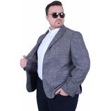 Starbattal Erkek Büyük Beden 6 Drop Blazer Tuna Ceket 500601 Sıyah - Siyah - 64