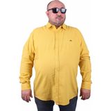 Starbattal Erkek Büyük Beden Likralı Keten Gömlek 11305 Hardal - 3XL