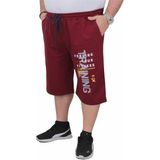 Starbattal Erkek Büyük Beden Penye Şort Training 24633 Bordo - 6XL