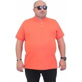Starbattal Erkek Büyük Beden Polo Yaka Mat Baskılı Tişört 24451 Nar Çiçeği - 3XL - Nar Çiceği
