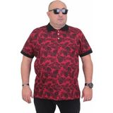 Starbattal Erkek Büyük Beden Polo Yaka Tişört Hawai 24455 Bordo - 7XL