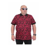 Starbattal Erkek Büyük Beden Polo Yaka Tişört Hawai 24455 BORDO
