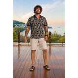 Starbattal Erkek Büyük Beden Polo Yaka Tişört Hawai 24455 SIYAH