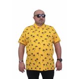 Starbattal Erkek Büyük Beden Polo Yaka Tişört Palm 24460 SARI