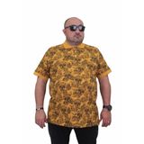 Starbattal Erkek Büyük Beden Polo Yaka Tişört Skull 24454 HARDAL
