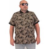 Starbattal Erkek Büyük Beden Polo Yaka Tişört Skull 24454 Sıyah - 3XL - Siyah