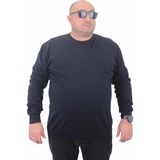 Starbattal Erkek Büyük Beden Sıfır Yaka Basic Triko Kazak 23750 Lacıvert - Lacivert - 3XL