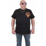 Starbattal Erkek Büyük Beden Sıfır Yaka T-Shirt Cobra 24127 Sıyah - Siyah - 3XL