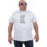 Starbattal Erkek Büyük Beden Sıfır Yaka T-Shirt Cool Boys 24125 Beyaz - 4XL
