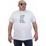 Starbattal Erkek Büyük Beden Sıfır Yaka T-Shirt Cool Boys 24125 Beyaz - 6XL