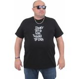Starbattal Erkek Büyük Beden Sıfır Yaka T-Shirt Cool Boys 24125 Sıyah - Siyah - 3XL