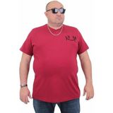 Starbattal Erkek Büyük Beden Sıfır Yaka T-Shirt Gang 24132 Bordo - 3XL
