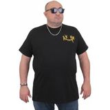 Starbattal Erkek Büyük Beden Sıfır Yaka T-Shirt Gang 24132 Sıyah - Siyah - 3XL