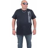 Starbattal Erkek Büyük Beden Sıfır Yaka T-Shirt Imagine 24126 Lacıvert - Lacivert - 5XL