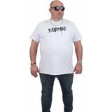Starbattal Erkek Büyük Beden Sıfır Yaka T-Shirt Maybe 24128 Beyaz - 3XL
