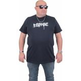 Starbattal Erkek Büyük Beden Sıfır Yaka T-Shirt Maybe 24128 Lacıvert - Lacivert - 3XL