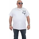 Starbattal Erkek Büyük Beden Sıfır Yaka T-Shirt New Generation 24130 Beyaz - 3XL