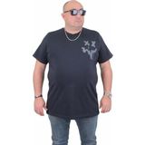 Starbattal Erkek Büyük Beden Sıfır Yaka T-Shirt New Generation 24130 Lacıvert - Lacivert - 3XL