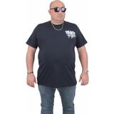 Starbattal Erkek Büyük Beden Sıfır Yaka T-Shirt Paris 24129 Lacıvert - Lacivert - 5XL