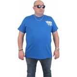 Starbattal Erkek Büyük Beden Sıfır Yaka T-Shirt Paris 24129 Saks - 3XL