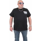 Starbattal Erkek Büyük Beden Sıfır Yaka T-Shirt Paris 24129 Sıyah - Siyah - 3XL