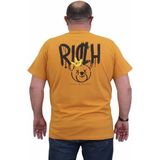 Starbattal Erkek Büyük Beden Sıfır Yaka T-Shirt Rich 24134 Hardal - 6XL