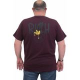 Starbattal Erkek Büyük Beden Sıfır Yaka T-Shirt Rich 24134 Murdum - Mürdüm - 4XL