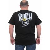 Starbattal Erkek Büyük Beden Sıfır Yaka T-Shirt Rich 24134 Sıyah - Siyah - 3XL