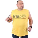 Starbattal Erkek Büyük Beden T-Shirt Bis Yaka Strong Hardal 22127-3-STD - 6XL - Renkli