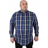 Starbattal Erkek Gömlek Saks Renkli Uzun Kol Regular Fit Günlük Stil 8XL Beden