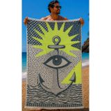 Starbattal Plaj Havlusu 90 x 180 Abstract Anchor 42150 YESIL
