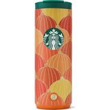 Starbucks Balkabağı Tasarımlı Paslanmaz Çelik Termos Turuncu 473ML - 470 ml