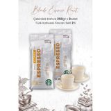 Starbucks Blonde Espresso Roast Çekirdek Kahve 250 gr x 2 Adet ve Türk Kahvesi Fincan Seti 2'li - 250 ml