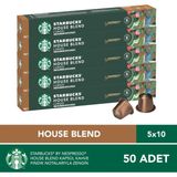 Starbucks By Nespresso 50 Adet House Blend Kapsül Kahve 5 x 10 Aroma ve Premium Tat Deneyimi