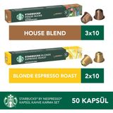Starbucks By Nespresso House Blend 30’lu, Blonde Espresso 20’li Kapsül Kahve - 50 Adet
