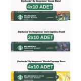 Starbucks By Nespresso House Blend 40’lı, Dark Espresso 20’li, Blonde Espresso 40’lı Kapsül Kahve - 100 Kapsül