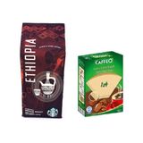 Starbucks Caffe Ethiopia Filtre Kahve 250 gr + Kahve Filtre Kağıdı No 4/80LI - 1 Paket - Kağıt Filtre