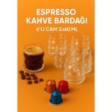 Starbucks Espresso Kahve - Kahve Yanı Bardağı Cam 6lı Set 60ML - 6 Adet