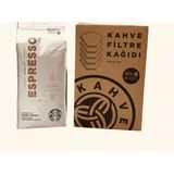Starbucks Espresso Roast Öğütülmüş Filtre Kahve 250 gr + Filtre Kahve Kağıdı 1x4 80'li - Kağıt ve Metal Filtre