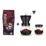 Starbucks Ethiopia Çekirdek Kahve 250 gr + Kahve Değirmeni - Çekirdek (Öğütülmemiş)