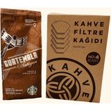 Starbucks Guatemala Öğütülmüş Filtre Kahve 250 gr + Filtre Kahve Kağıdı 1x4 80'li - Kağıt ve Metal Filtre
