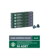 Starbucks Nespresso Uyumlu Kapsül By Nespresso Dark Espresso Roast Kapsül Kahve 5 X 10 adet